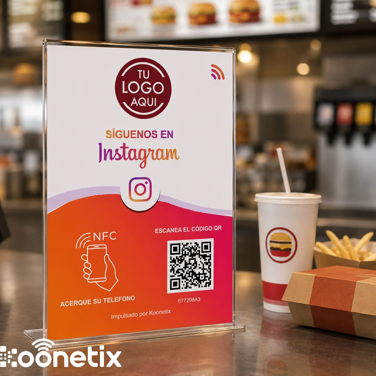 cartel qr + nfc instagram personalizado consigue más seguidores 1 cartel qr + nfc multienlaces personalizado - todas tus redes en un solo toque